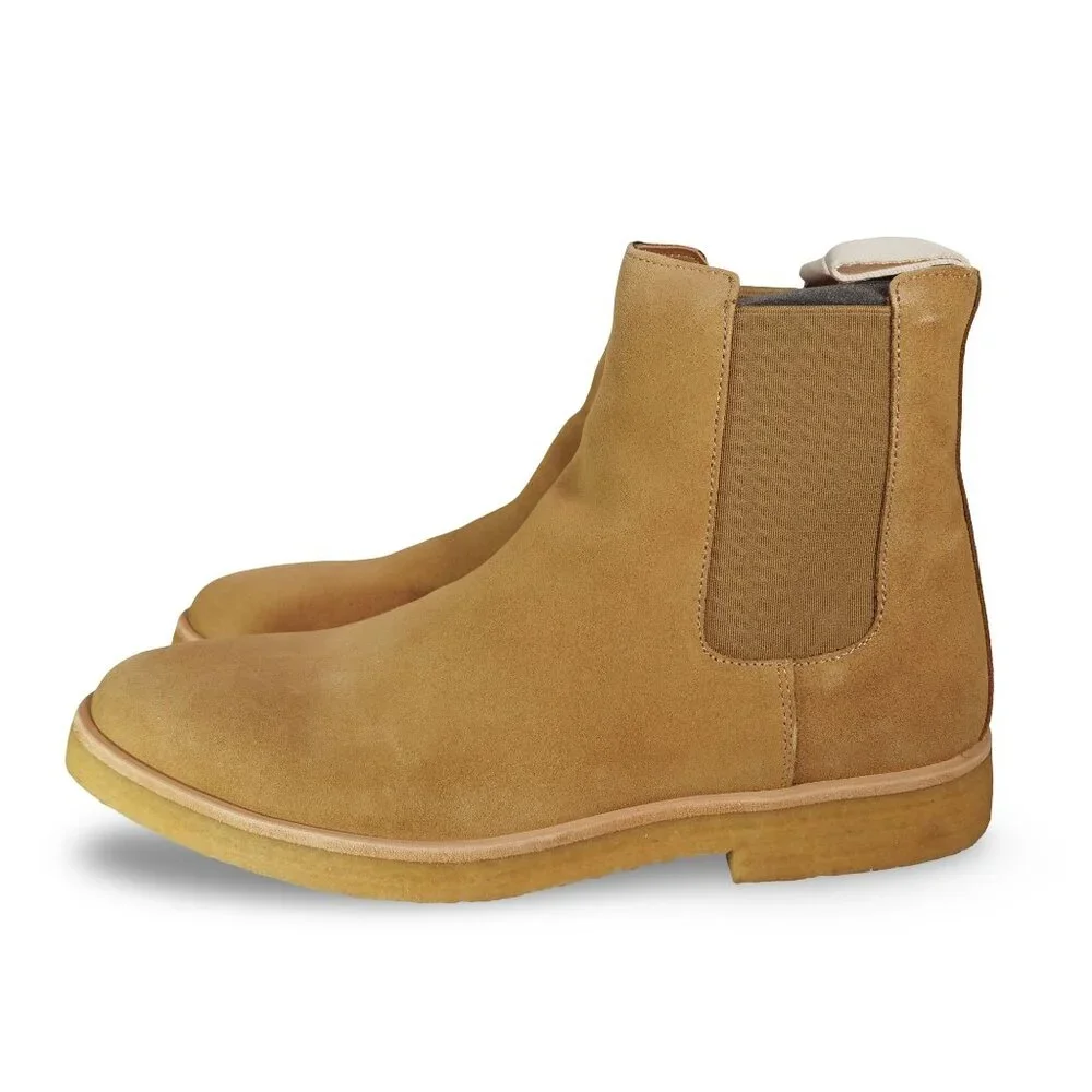 Oliver Cabell‎ Crepe Sole Suede Chelsea Boots Men's 8/41 Cappuccino Brown
